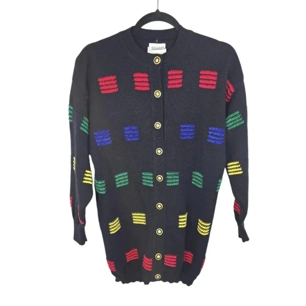 {BASLER} Vintage 90s Button-Down Wool Sweater